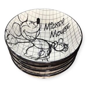 Disney Sketch Book Mickey Mouse Bowls Design #2 - Set of 4 - 5" Bowls